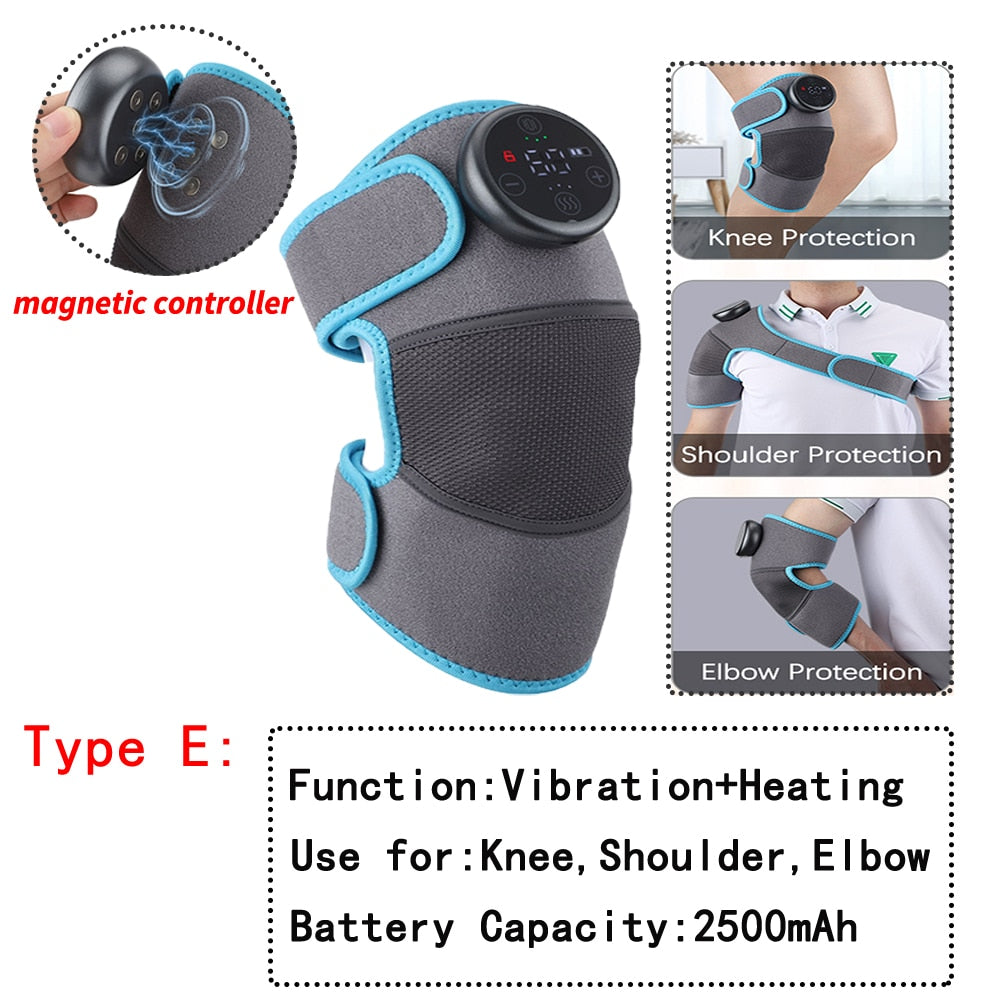 Electric Heating Therapy Knee Vibration Massager Leg Joint Physiothera