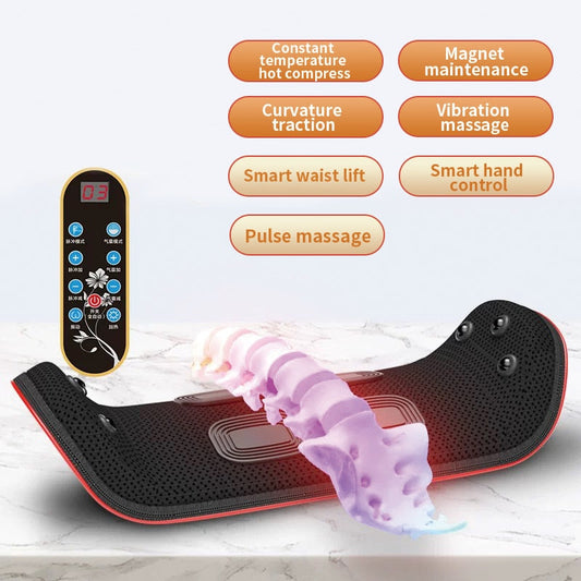 Jinkairui Waist Massager Back Relieve Pain Body Traction Vibration Mag