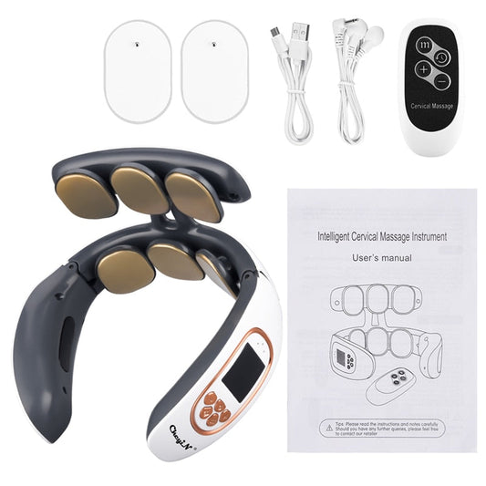 CkeyiN Pulse Neck Massager Heat Pain Relief Cordless Intelligent Deep