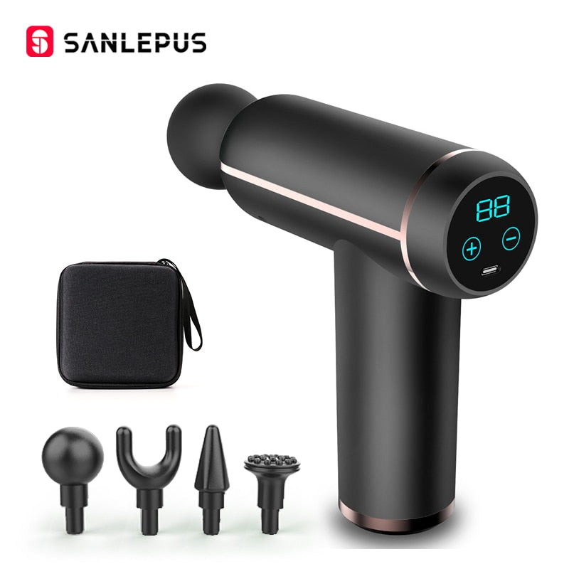 SANLEPUS Portable LCD Massage Gun For Body Neck Back Electric Percussi