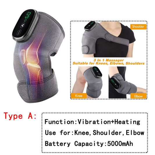 Electric Heating Therapy Knee Vibration Massager Leg Joint Physiothera