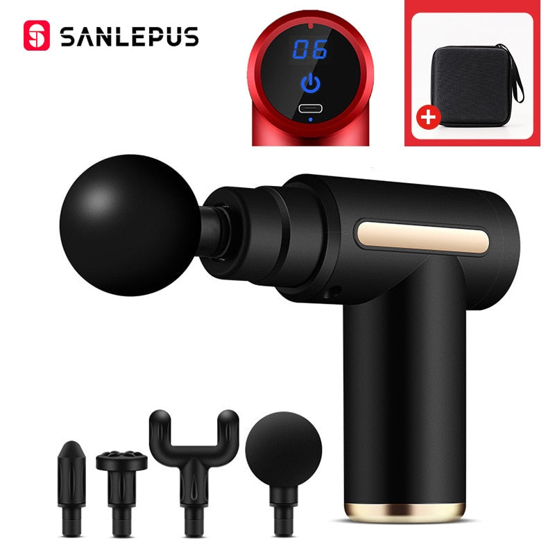 SANLEPUS Electric Massage Gun LCD Display Massager For Body Neck Back