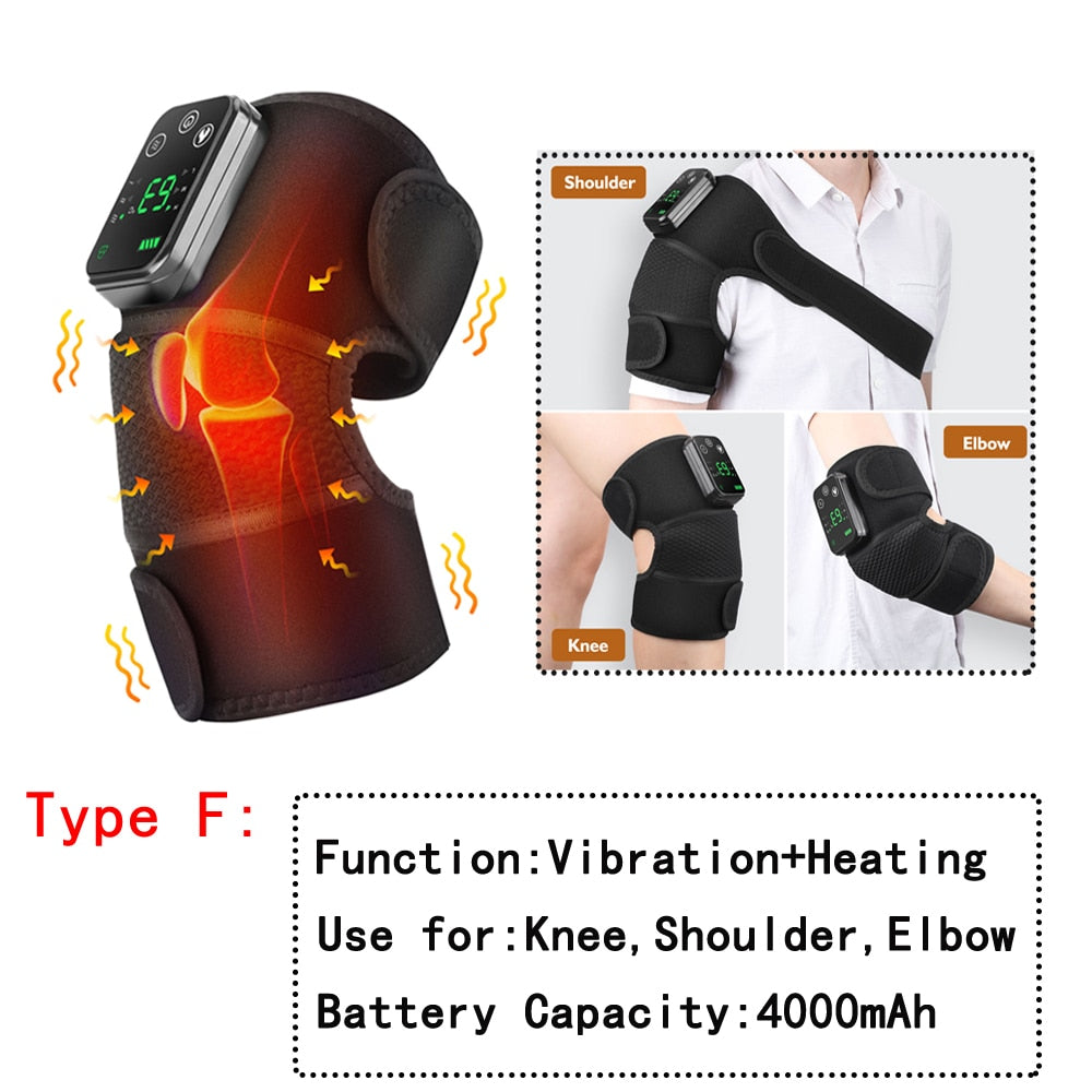 Electric Heating Therapy Knee Vibration Massage Leg Arthritis Physioth