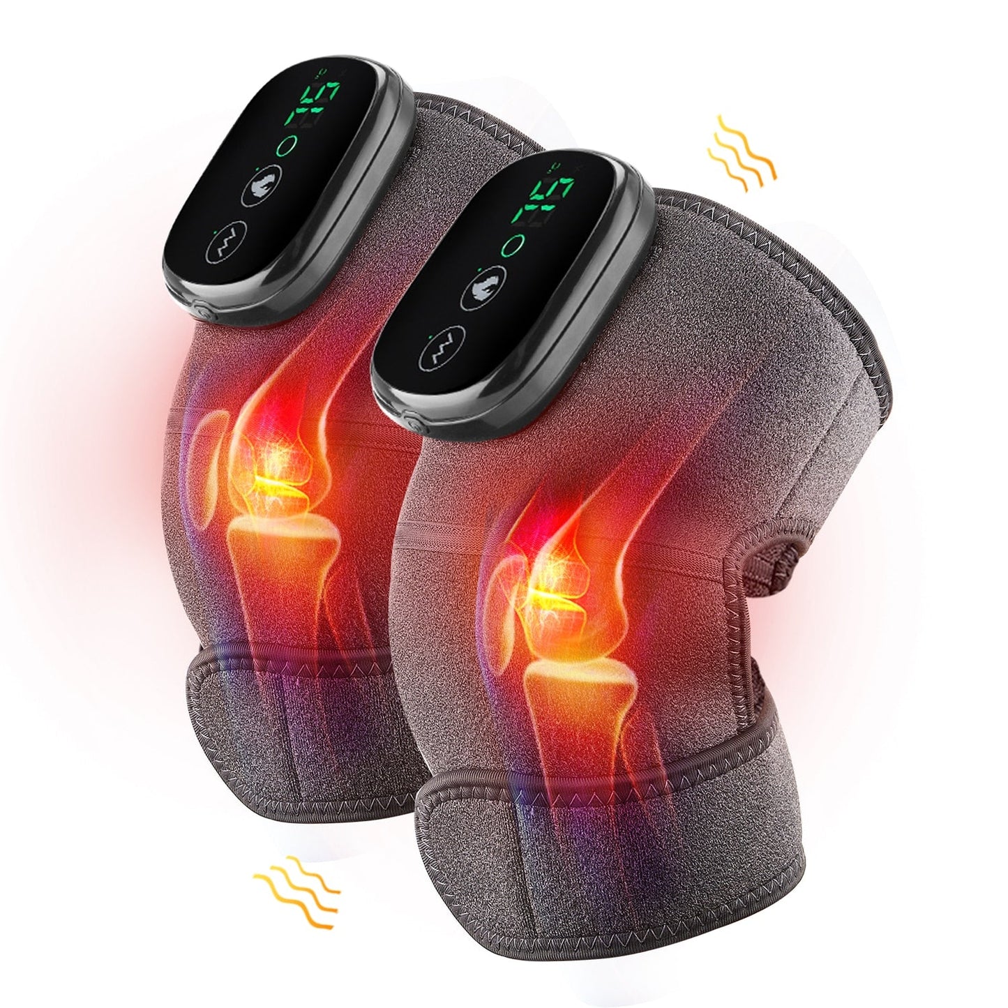 1Pair Heating Knee Massager Vibration Thermal Therapy For Knee Shoulde