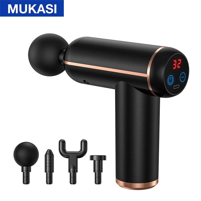 MUKASI Massage Gun Portable Percussion Pistol Massager For Body Neck D