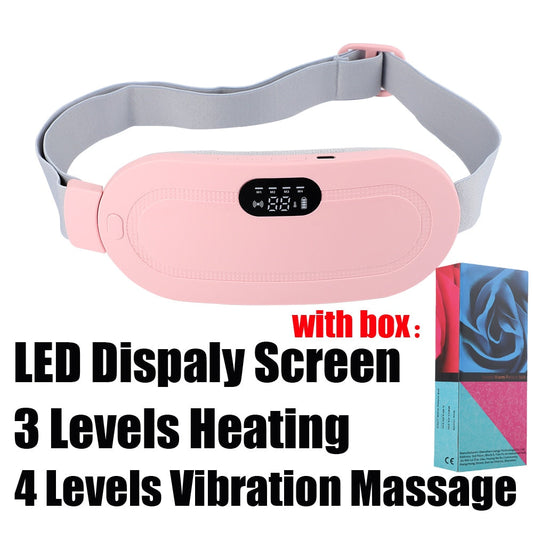 Electric Period Cramp Massager Vibrating Heating Belt for Menstrual Co