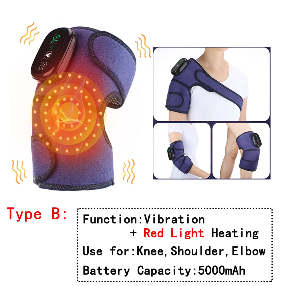 Electric Heating Therapy Knee Vibration Massage Leg Arthritis Physioth