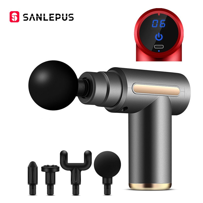 SANLEPUS Portable Massage Gun LCD Electric Percussion Pistol Massager