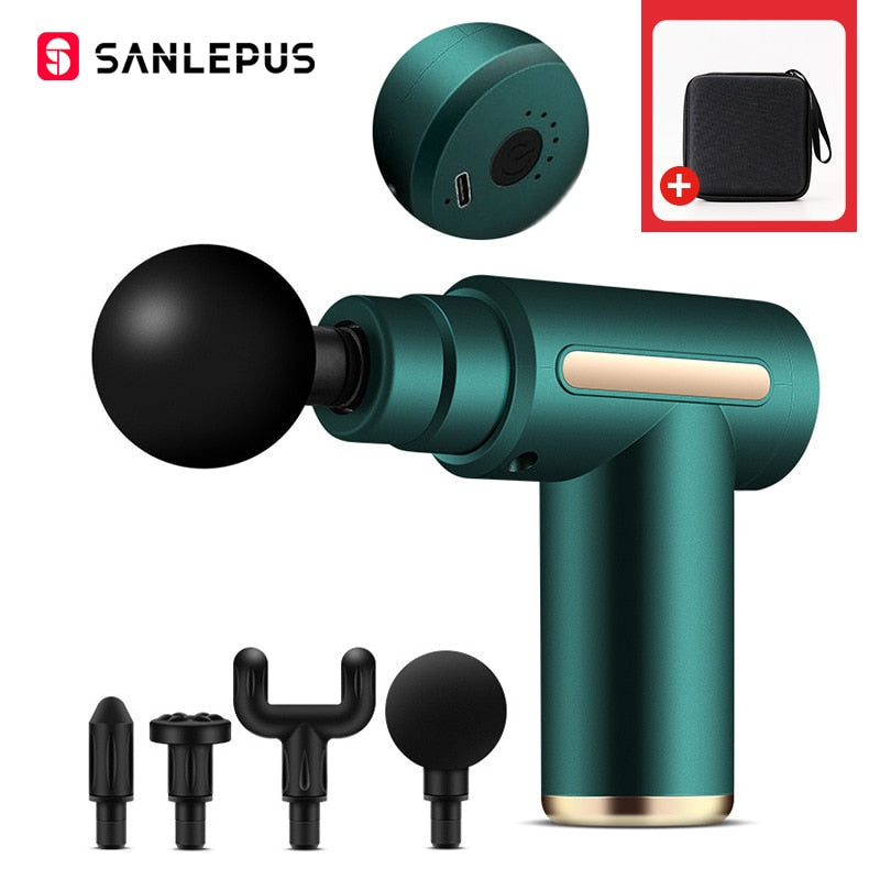 SANLEPUS Portable Massage Gun LCD Electric Percussion Pistol Massager