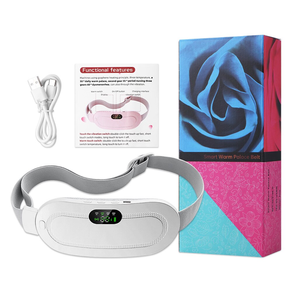 USB Uterus Cold Dysmenorrhea Relieving Belt Menstrual Heating Pad Warm