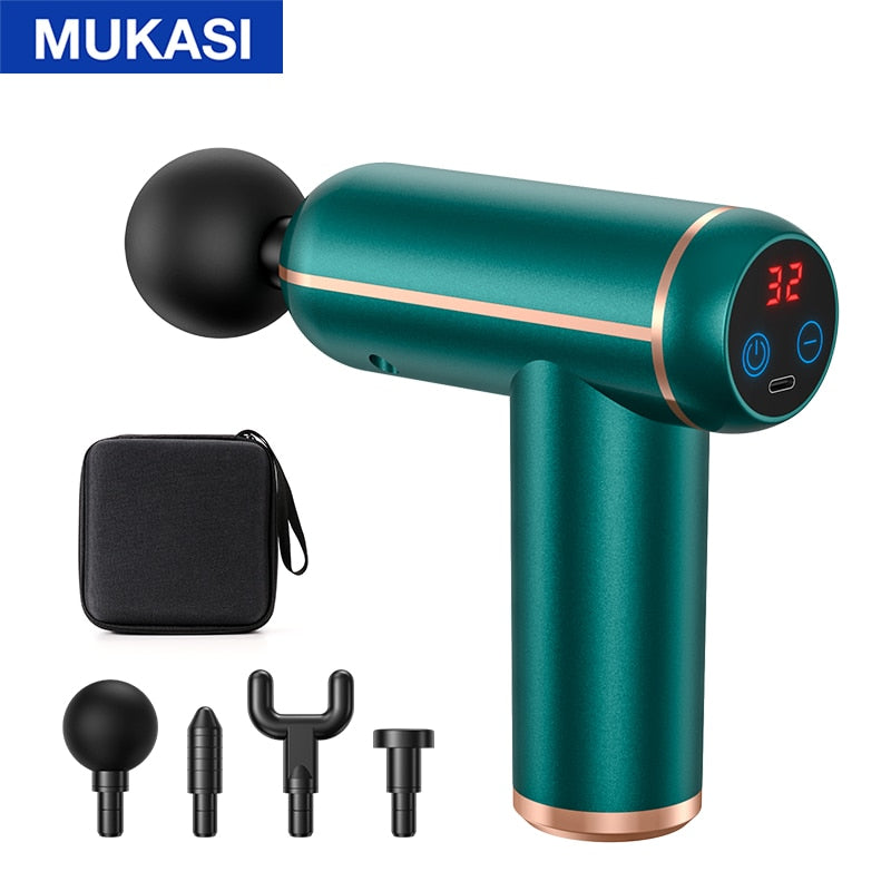 Portable Fascia Gun Vibration Massage Gun Percussion Pistol Massager F