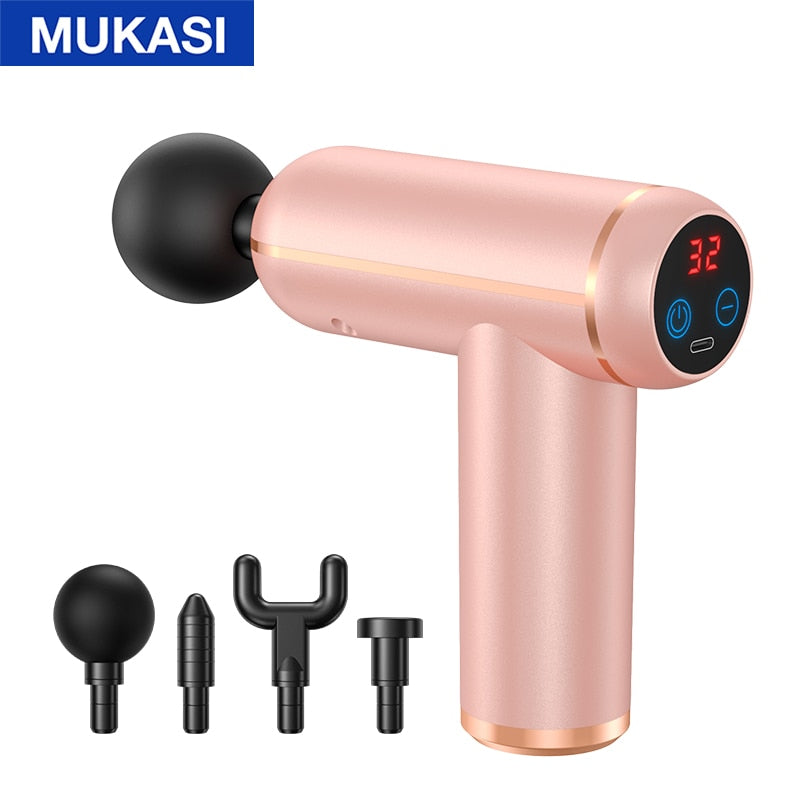 MUKASI Massage Gun Portable Percussion Pistol Massager For Body Neck D