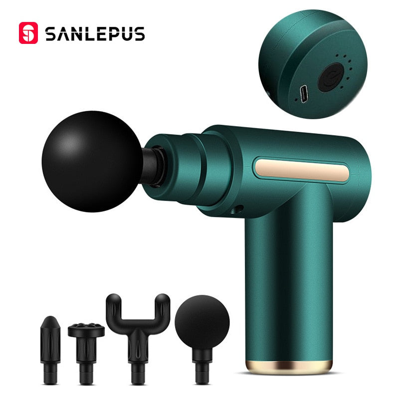 SANLEPUS Portable Massage Gun LCD Electric Percussion Pistol Massager