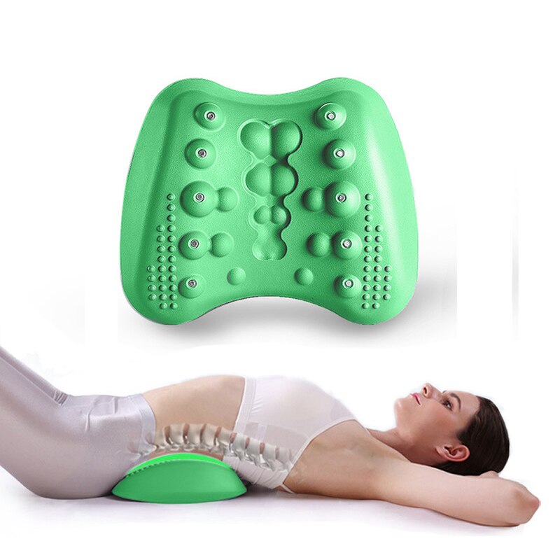 Waist Massager Roller Lumbar Disc Pain Spine Massage Pillow Correction