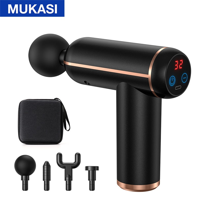 MUKASI Massage Gun Portable Percussion Pistol Massager For Body Neck D