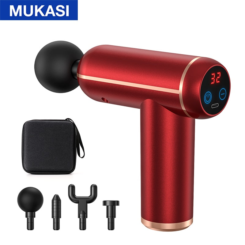 MUKASI Massage Gun Portable Percussion Pistol Massager For Body Neck D