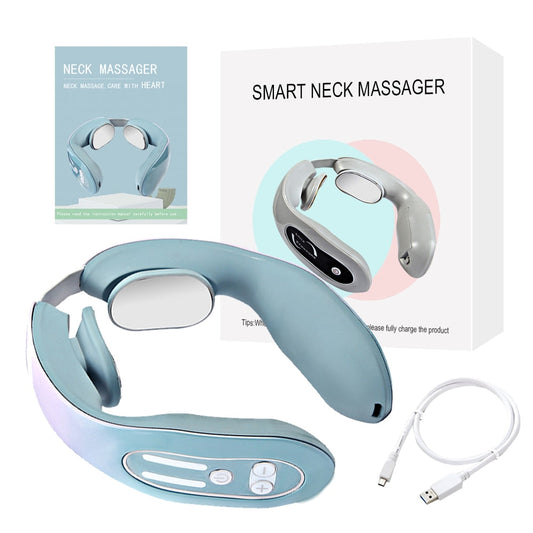 Electric Pulse Ems Portable Neck Massager Cervical Muscular Massage Re