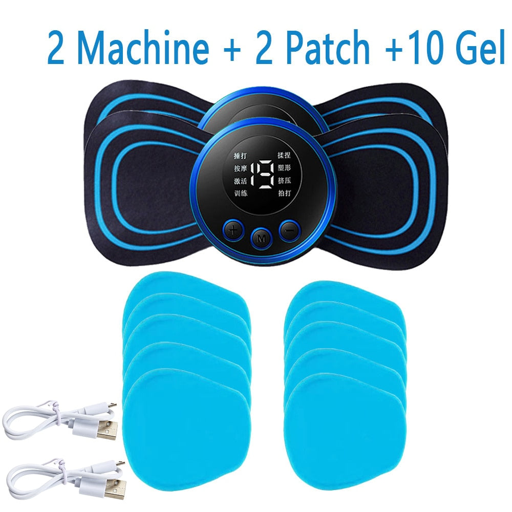 LCD Display EMS Neck Massage Electric Massager Cervical Neck Back Patc