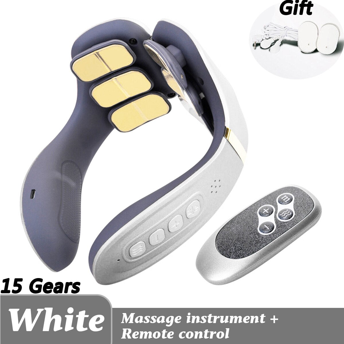 Neck Cervical Massage Electric 15 Gears 12 Heads Pulse Magnetic Therap