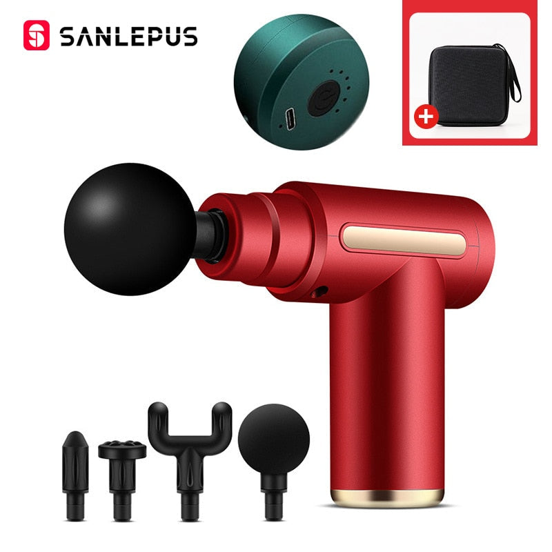 SANLEPUS Portable Massage Gun LCD Electric Percussion Pistol Massager