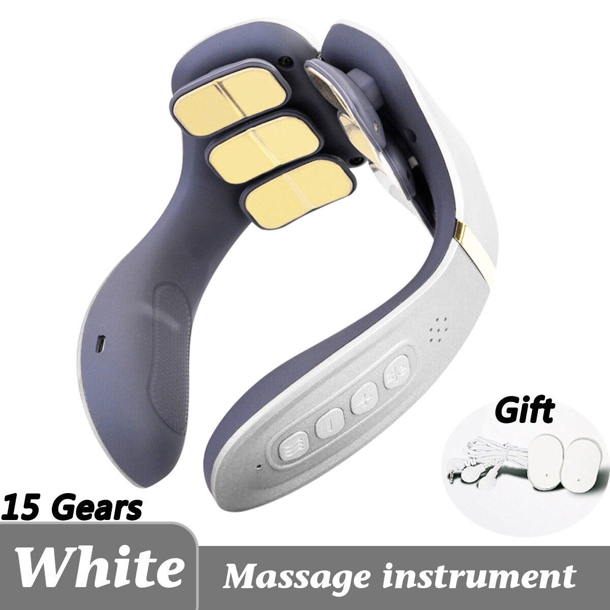 15 Gears WIth Remote Control Neck Massager 12 Heads Pulse Magnetic The