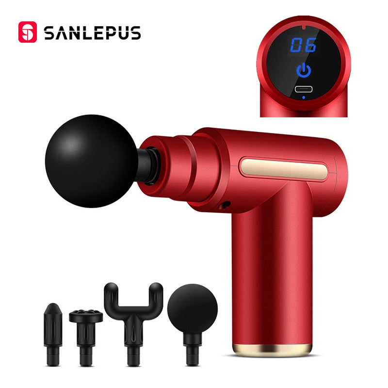 SANLEPUS Electric Massage Gun LCD Display Massager For Body Neck Back