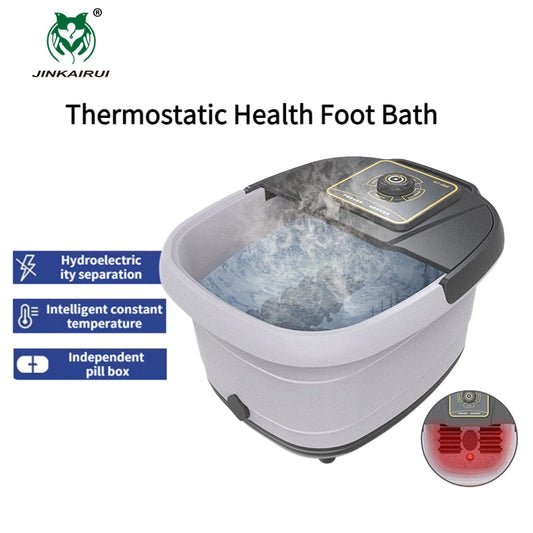 JKR Foot Spa Bath Massage Machine 12 Roller Heated Feet Washing Tub Re