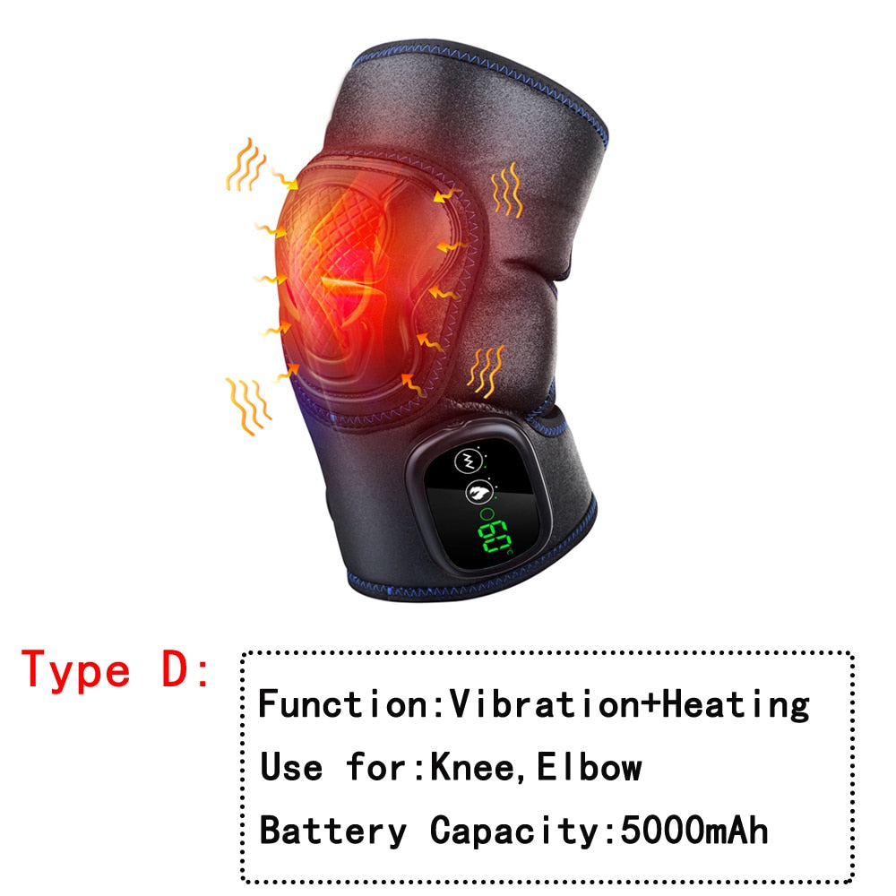 Electric Heating Therapy Knee Vibration Massage Leg Arthritis Physioth