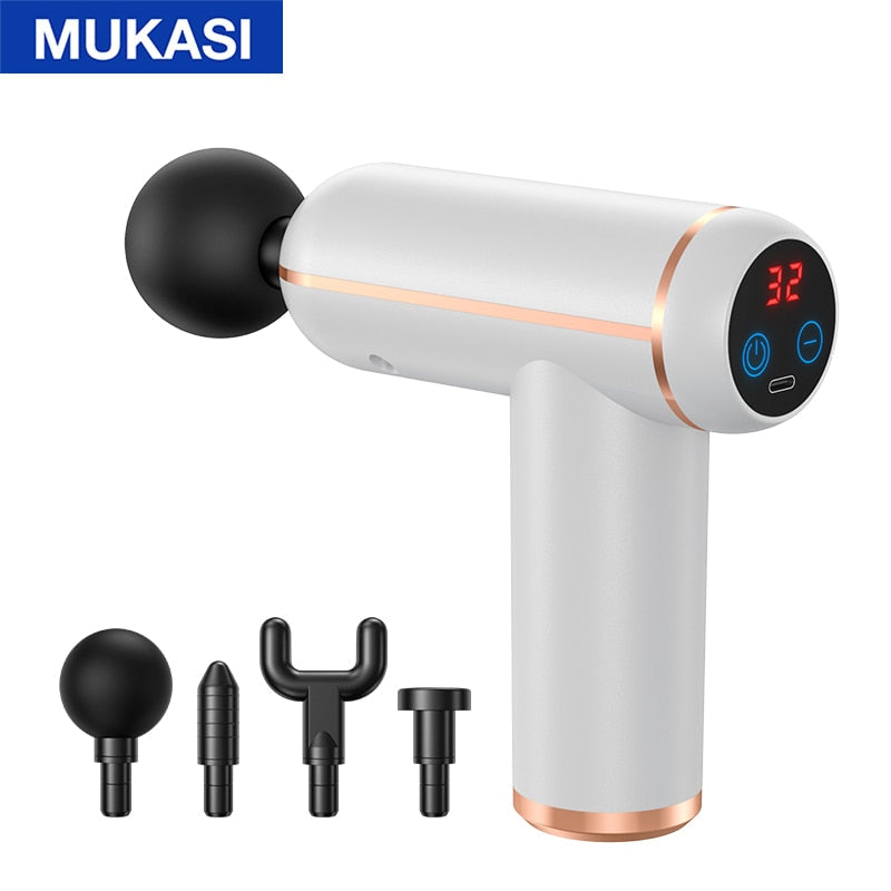 Portable Fascia Gun Vibration Massage Gun Percussion Pistol Massager F