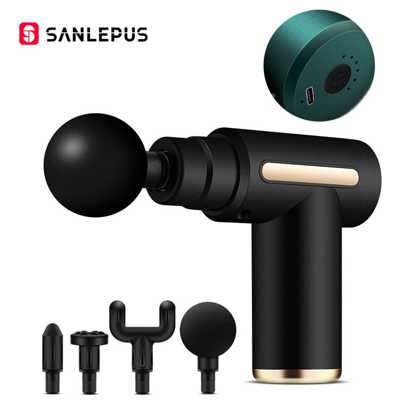 SANLEPUS Portable Massage Gun LCD Electric Percussion Pistol Massager