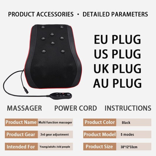 Waist Massage Car Portable Massager Muscle Relaxation Massager Heating