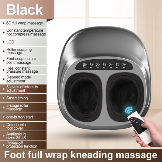 Electric Foot Massager Heating Therapy Shiatsu Deep Kneading Roller Ai