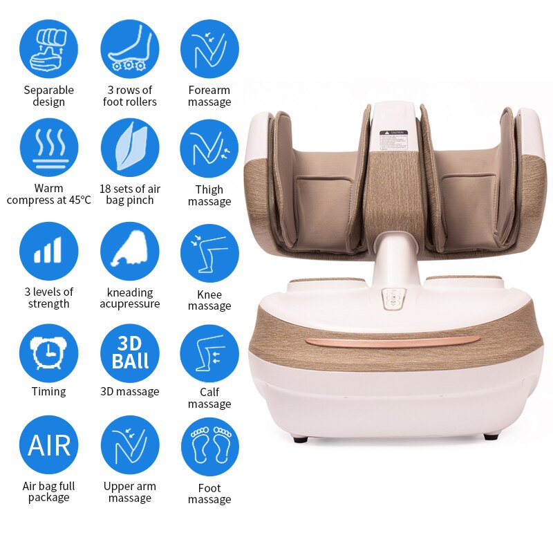 Ideal Massager for 2 Feet Full Leg Massage Air Wave Press With Heating