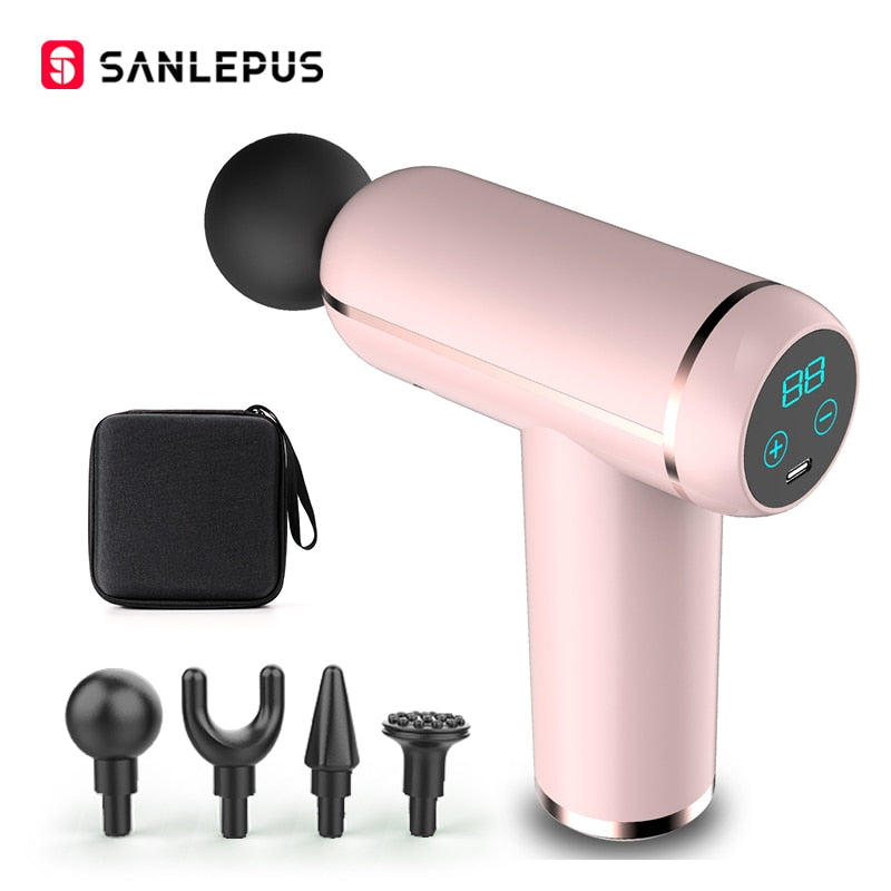 SANLEPUS Portable LCD Massage Gun For Body Neck Back Electric Percussi