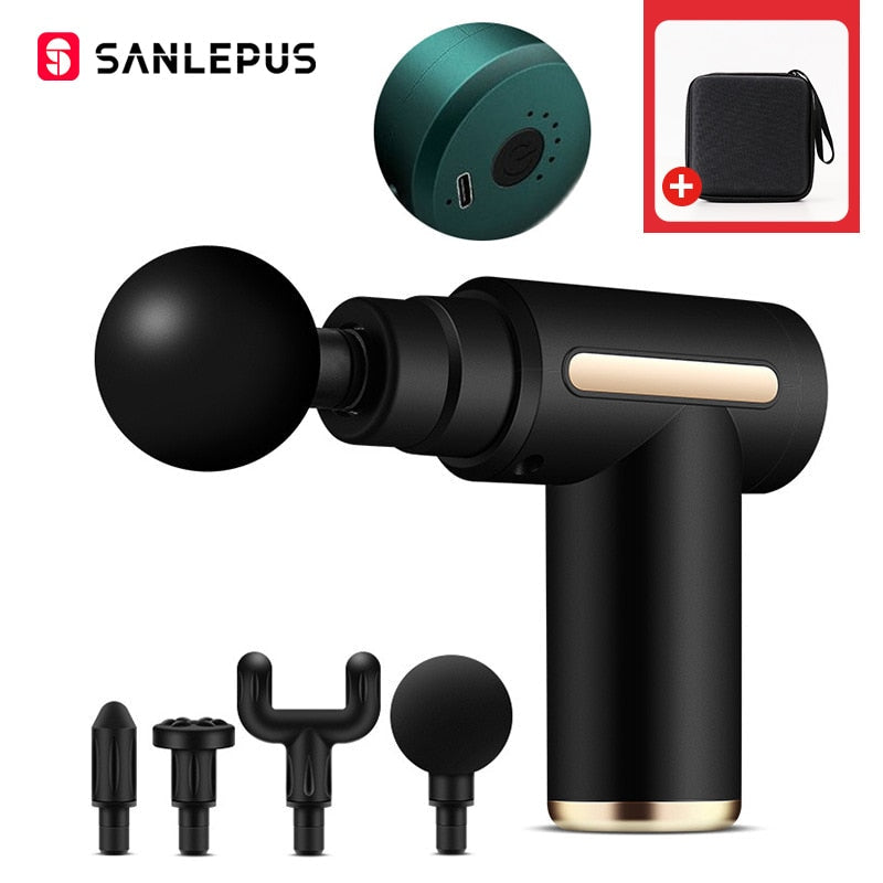 SANLEPUS Portable Massage Gun LCD Electric Percussion Pistol Massager